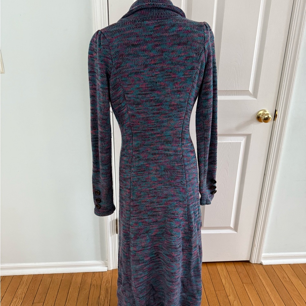 Betsey Johnson Multicolor Knit Cardigan Sweater Dress - Picture 2 of 4